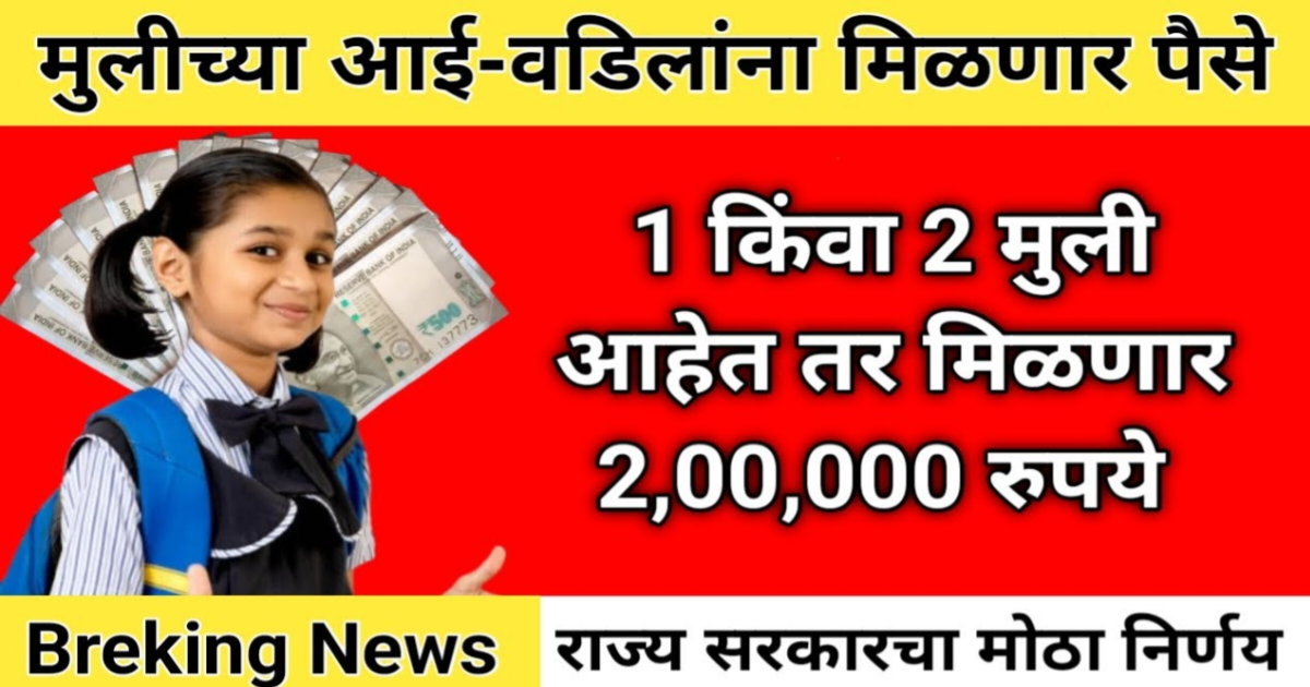 लेक लाडकी योजना महाराष्ट्र 2025: सरकार मुलींना करणार 1 लाख 1 हजारांची मदत